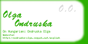 olga ondruska business card